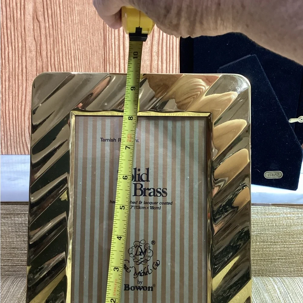 Loni Michel by Bowon Solid Brass Photo Frame Duo Holds 5”x7”
